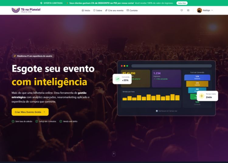 UPDO lança Tô na Plateia, plataforma de ingressos criada para vender mais eventos